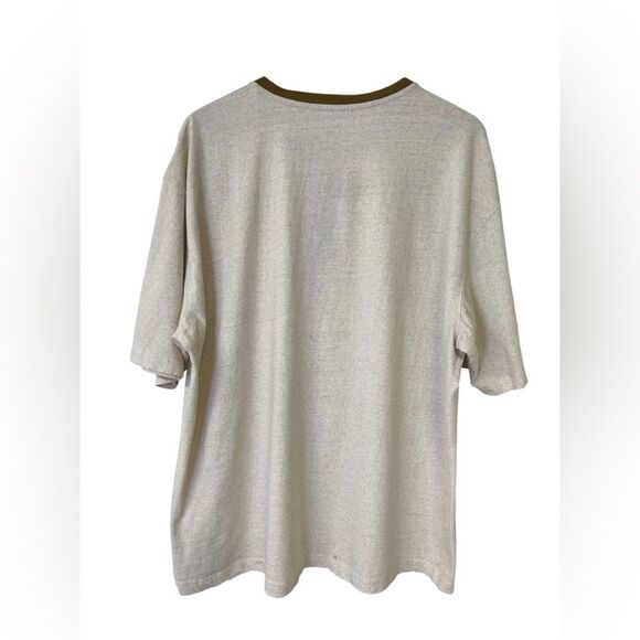 Men’s Stanley Tan and Brown Button Short Sleeve Henley Tee. Size 3XL - Picture 2 of 5